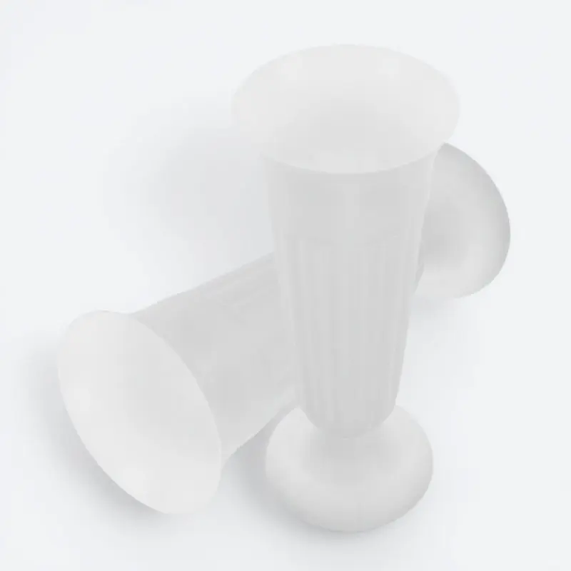 2Pcs Weather Resistant Plastic Cemetery Vase Memorial Flower Pot Elegant Grave Decor for Year Round Remembrance Home Office
