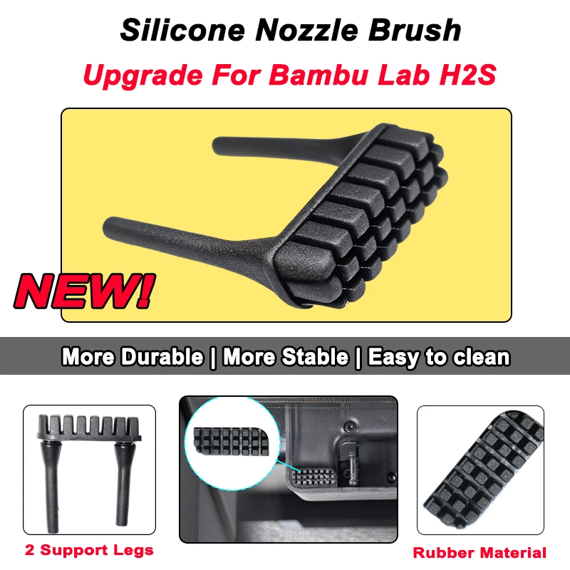 

For Bambu Lab H2S Nozzle Wiper More durable Nozzle Brush Bambu Lab H2S Hotend Kit Spare Parts Cleaning Tool Printer Accessory