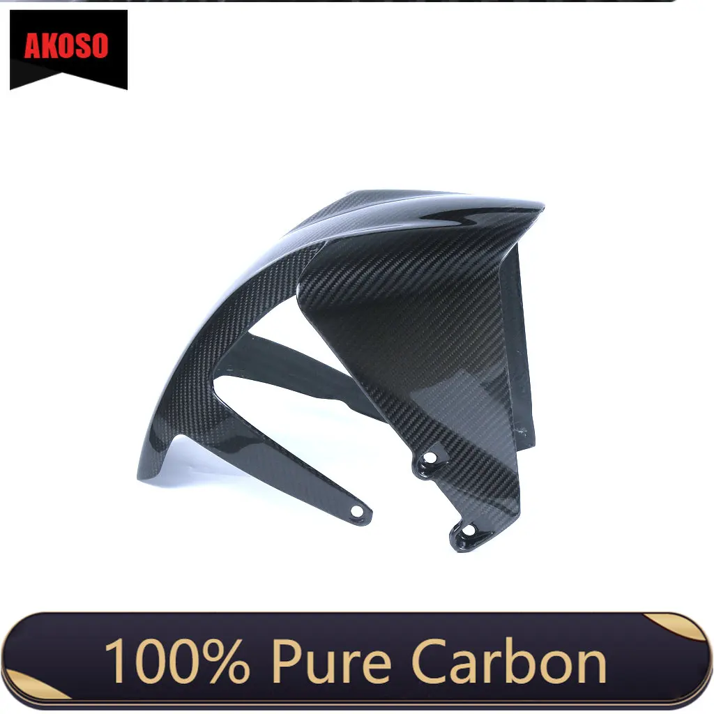 

100% 3K Full Dry Carbon Fiber Motorcycle Body Parts Front Fender Hugger Mudguard For KTM RC390 2018 2019 2020 2021 2022