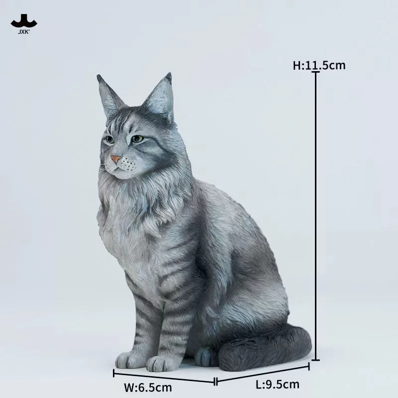 

Pre-sale JXK364A/B 1/6 Scale Resin Sitting Posture Handsome Maine Coon Cat Animal Model for Toy Figures Gift Collection
