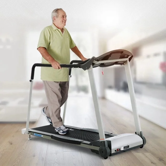 Folding Electric Walking Treadmill For Old Man People With Belt And Handrail Home Gym Fitness