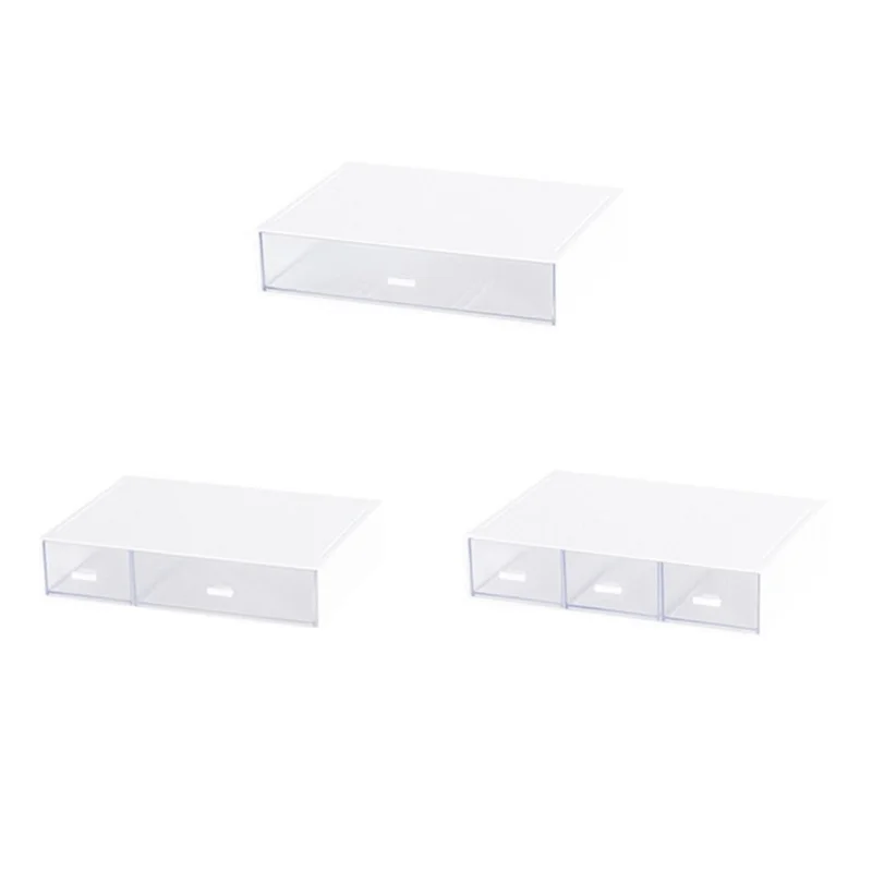 

ABWP-Compartmentalised Drawer Style Storage Box, Cosmetic Storage, Desktop Storage Box, Multi-Layer Stackable Storage Box