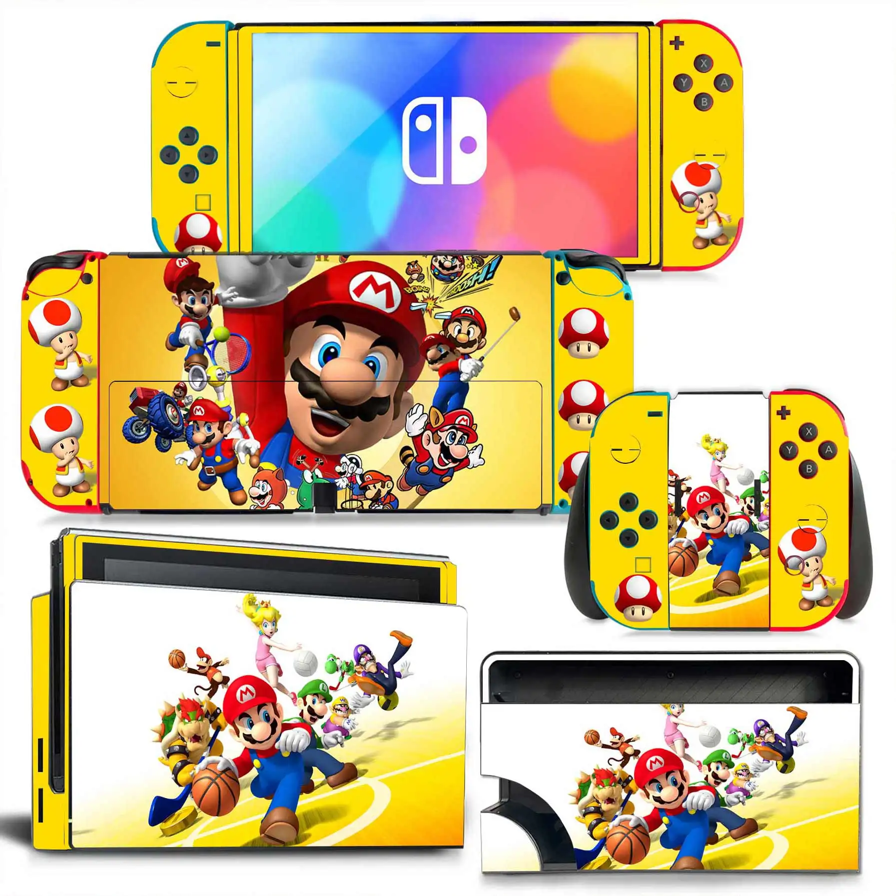 Pokemon Pikachu Protective Film Skin Cover Sticker Decal for Switch OLED Console Joy-con Controller Dock Skin Vinyl Stickers