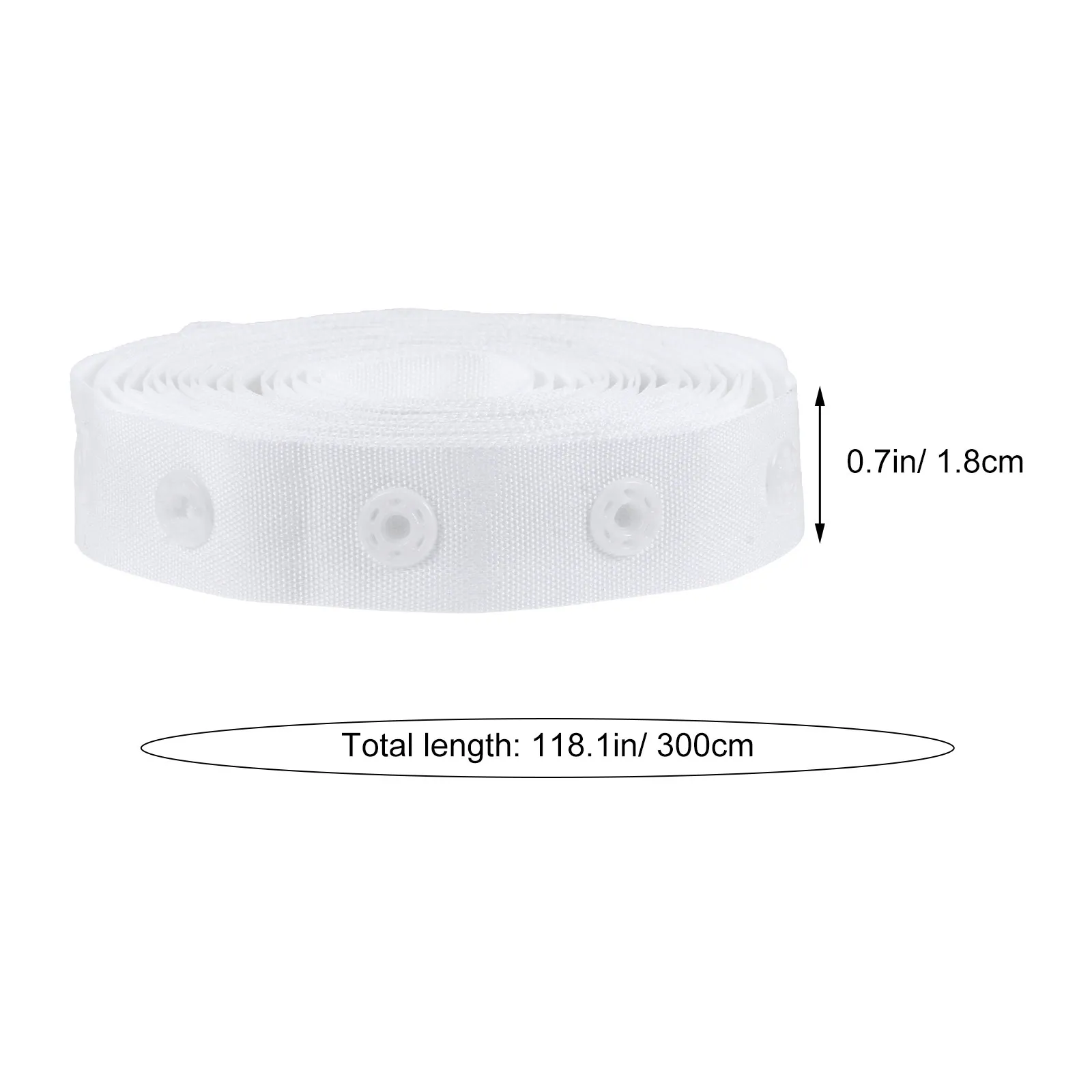 1Pcs Premium Snap Button Belt 25Mm Space Between Studs Versatile Press Band for Clothing DIY Sewing Supplies Pillow Cushion