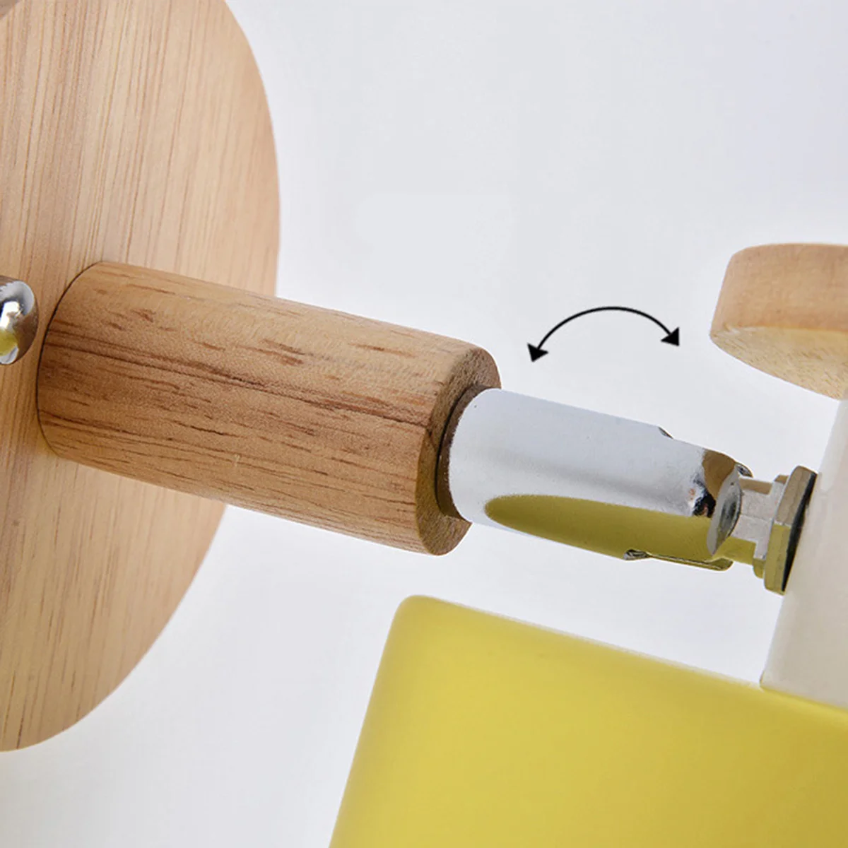 

5W E27 Nordic Style Grey Solid Wood Corridor Wall Lamp Indoor Use Bedroom Hotel Hallway Bedside Lamp Durable Iron Wood