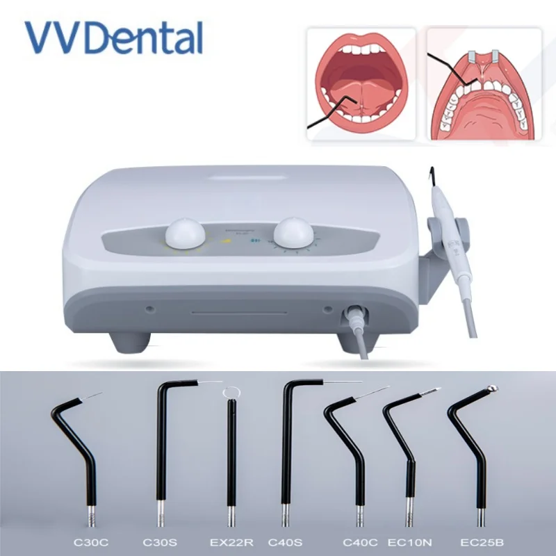 

VVDental Electricity Knife Unit Electric Bone Cutter Soft Tissue Cutting for Dentistry with 7pcs Knife Electrodes Dentistry Tool