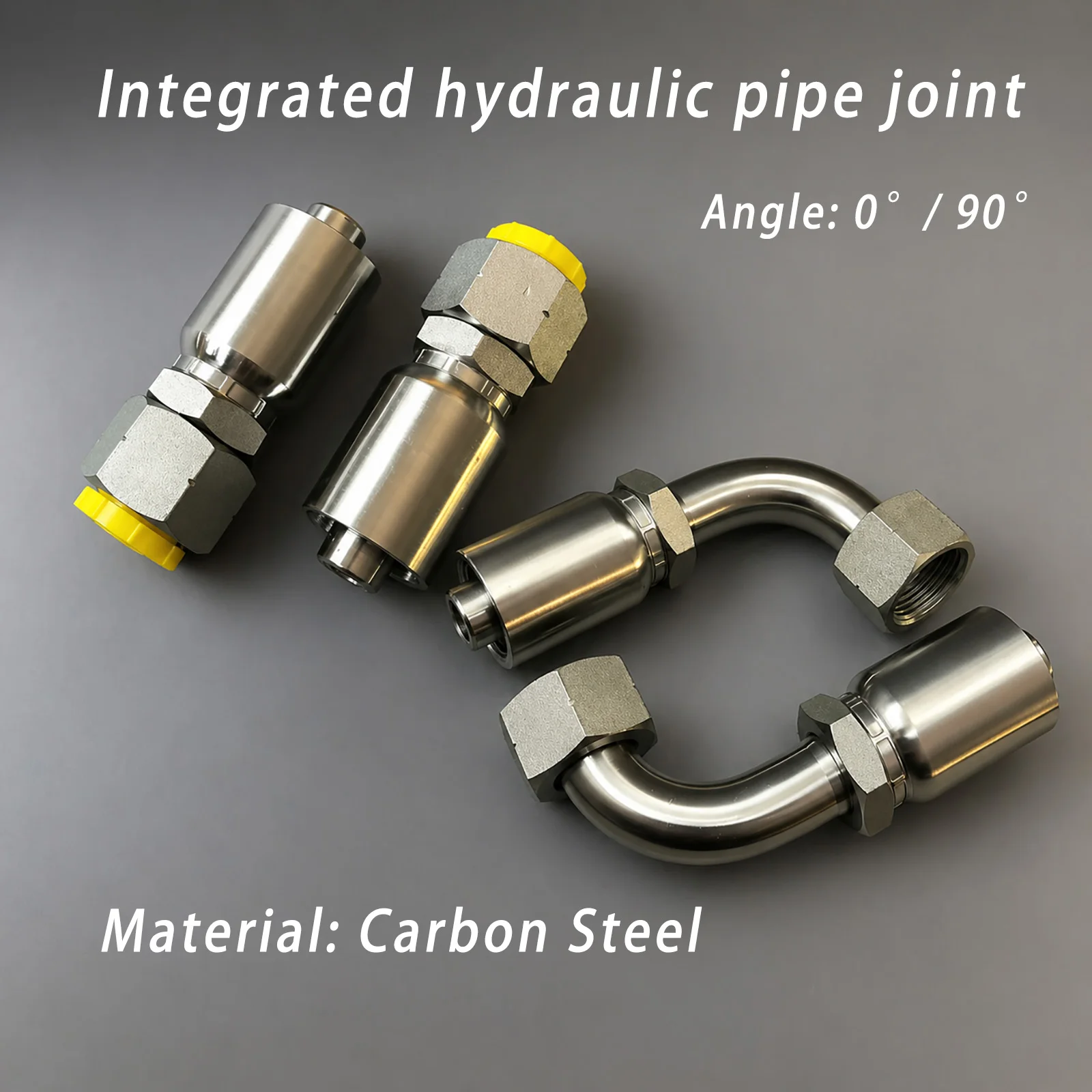 

BSP 1/4"-1-1/4" integrated British threaded compression hose connector hydraulic hose connector 45 # Stee Integrated joint