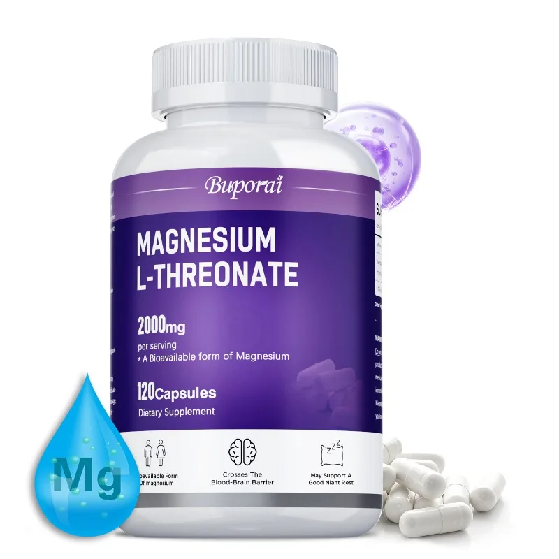 

Magnesium L-Threonate - Support Brain and Nerve Function Health, Enhanced Memory and Mental Clarity, Improves Sleep, Non-GMO