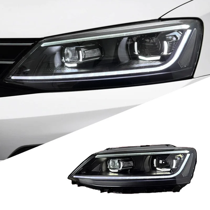 

Suitable For 12-18 New Suiteng Headlight Assembly Modified LED Daytime Running Light Streamer Turn Signal Lens Headlight