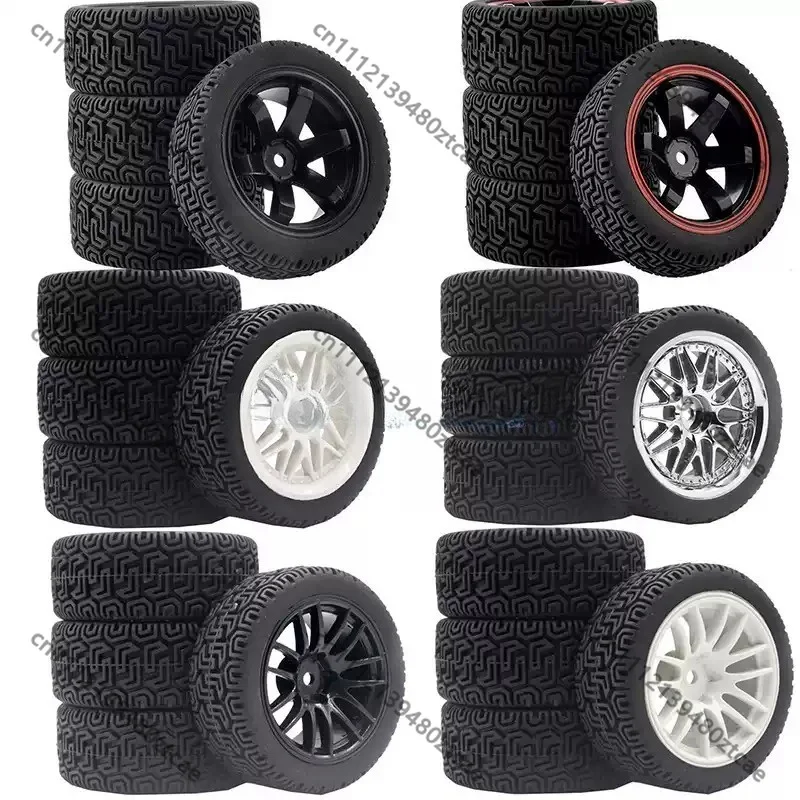 1 10 Scale RC On Road Drift Rubber Tire Smooth Surface Racing Tyre Replacement Mod Parts For Flat Track Hobby Model Car