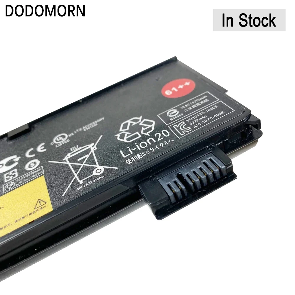 DODOMORN 6600mAh Battery For Lenovo ThinkPad T470 T480 T570 T580 P51S A475 TP25 Laptop 01AV427 01AV428 01AV423 SB10K97580 61++
