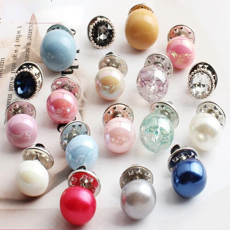 20pcs/pack of High-quality Seam-free Button Shirts Anti-glare Button Color Metal Pearl Free Button