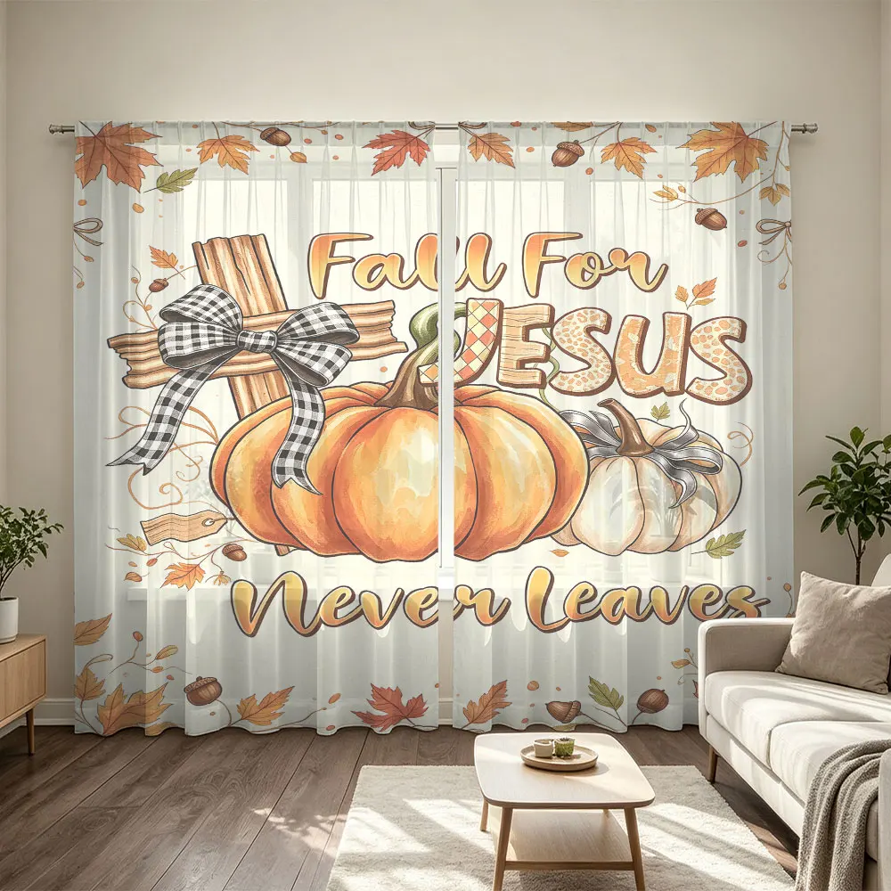 2pcs 90g curtain rods decorated with a pumpkin cross perfect autumn decorations and home decorations inspired by Fall For JES