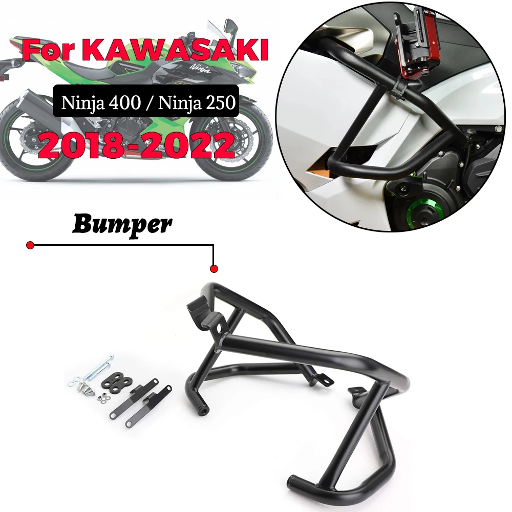 

MTKRACING для KAWASAKI Ninja 400 Ninja 250 2018 2019 2020 2021 2022 бампер мотоцикла защита двигателя полоса защиты рамы