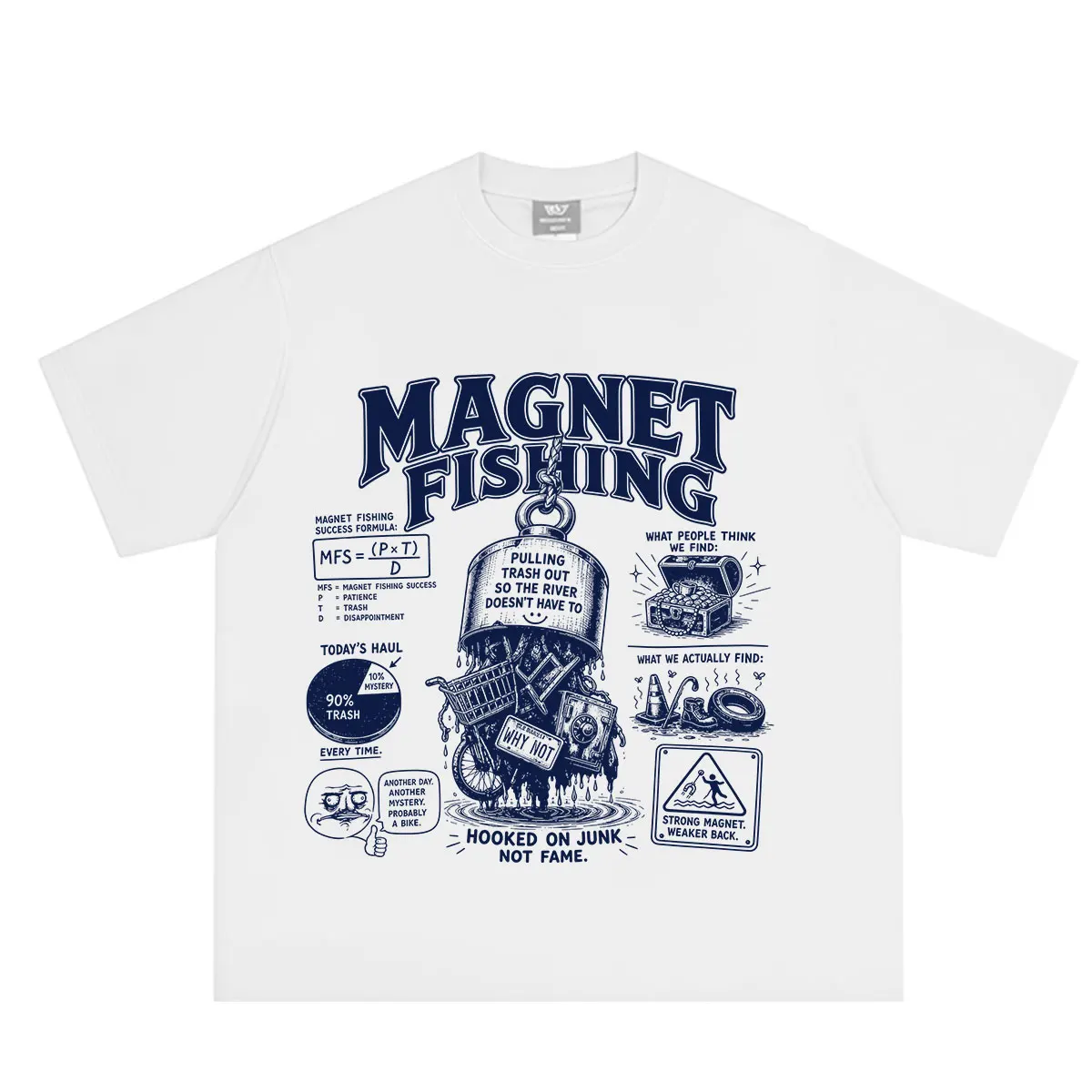 Funny Magnet Fishing Meme T Shirt Men Women Fashion T-shirt Short-sleeved  Loose Casual Cotton Hip-hop Punk Vintage T-shirts