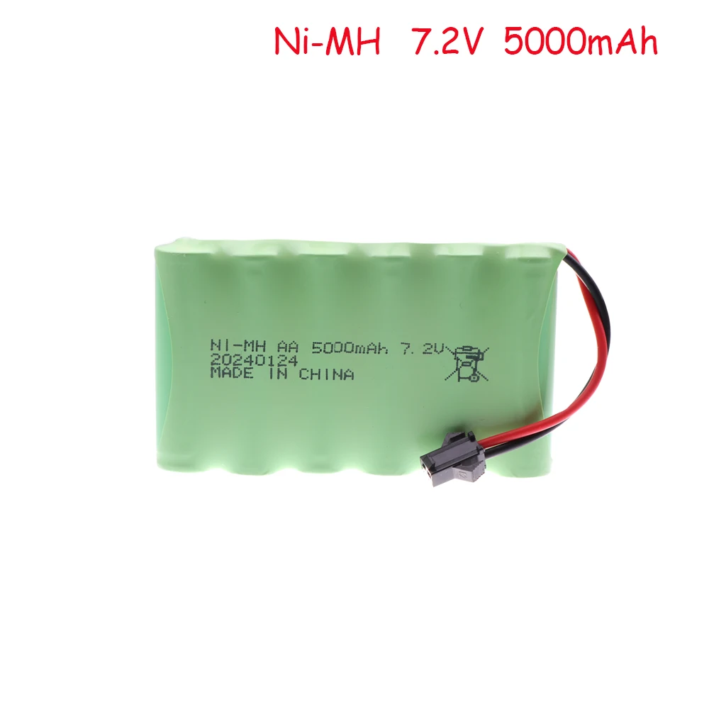 7.2V 5000mAh Bateria NIMH AA do zabawek Rc Samochody Czołgi Roboty Pistolet Ulepszony 3000mah Zestaw baterii do łodzi Rc 7,2V Akumulator