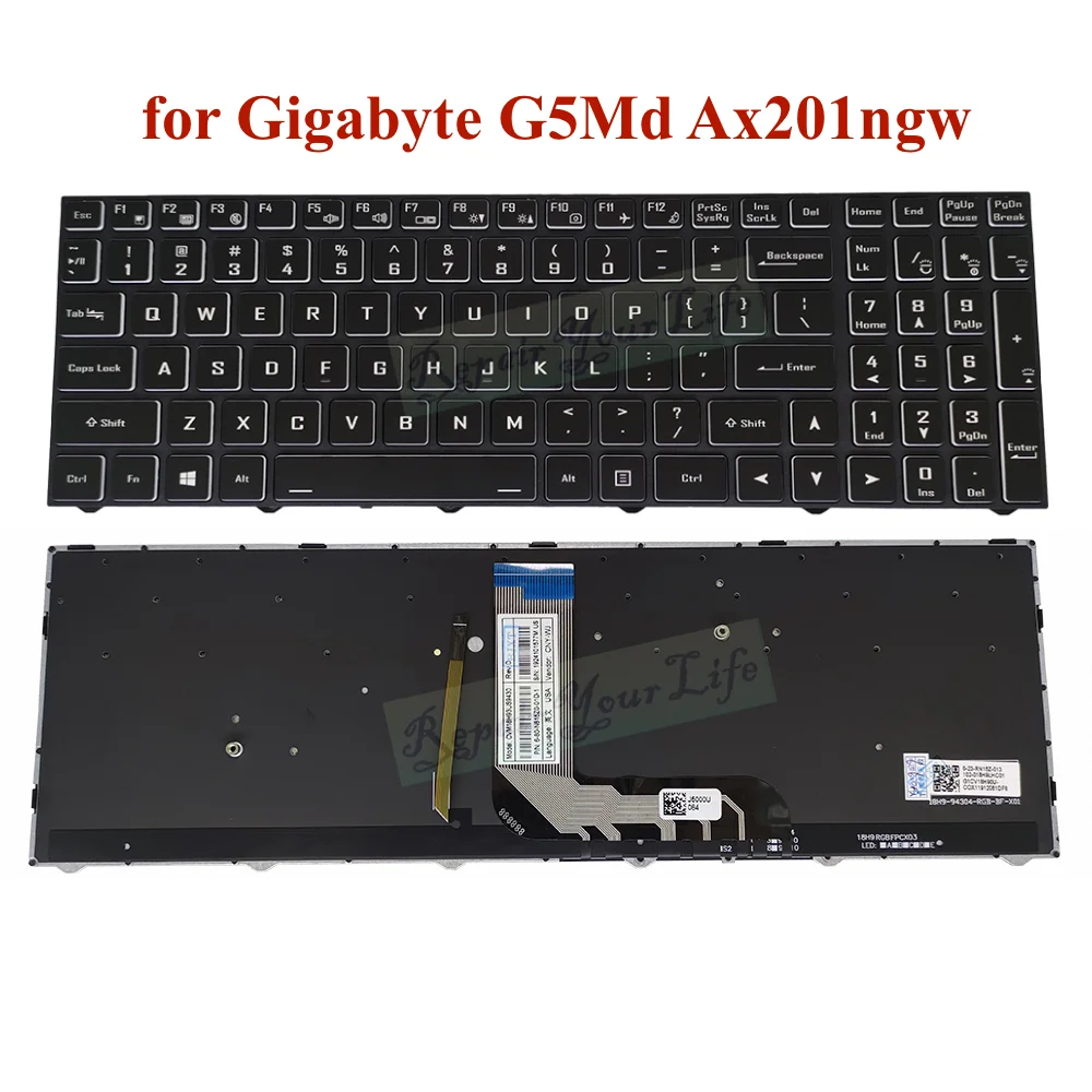 

Клавиатуры с русской подсветкой US RU для игрового ноутбука Gigabyte G5MD Ax201ngw G5GD G7MD G7GD G5KC G7KC, детали для ноутбуков на английском языке США