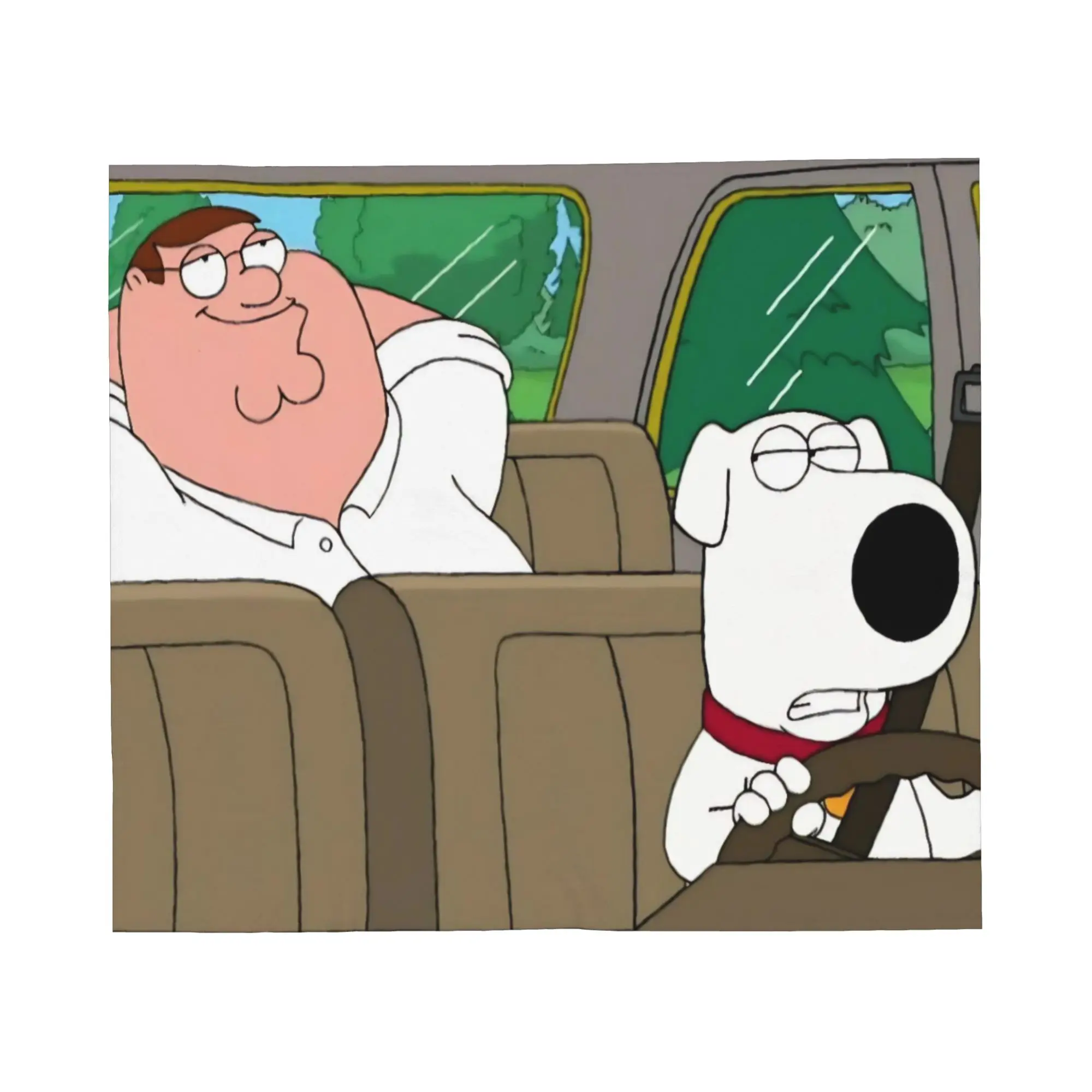 Familys Guys Anime Knitted Blanket Flannel Brian Dog Drive Super Soft Throw Blanket for Bedding Couch Bed Rug