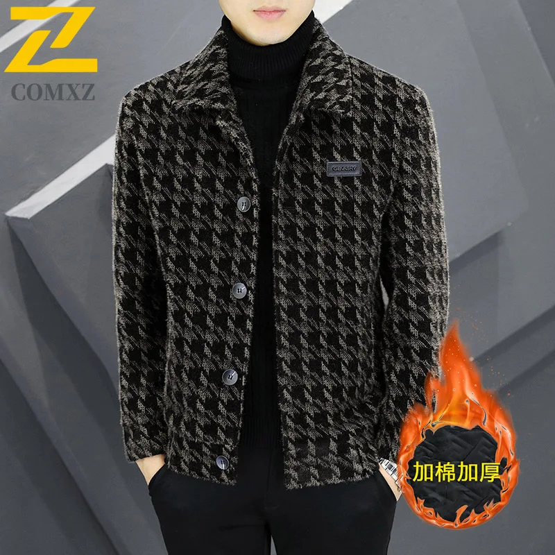 

COMXZ Мужская хлопковая стеганая куртка в Корейском стиле, легкая стеганая куртка для путешествий по снегу, уличная классическая удобная текстурированная зимняя стеганая куртка