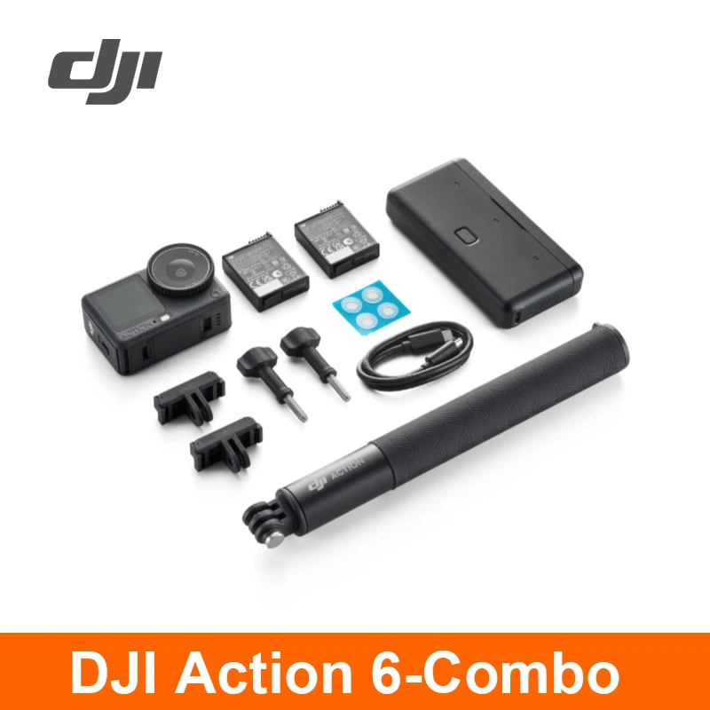 DJI Osmo Action 6 Actiecamera Variabele Diafragma 1/1.1-inch Vierkante Sensor, Nieuwe 4K Vrij te kroppen Osmo Action 6