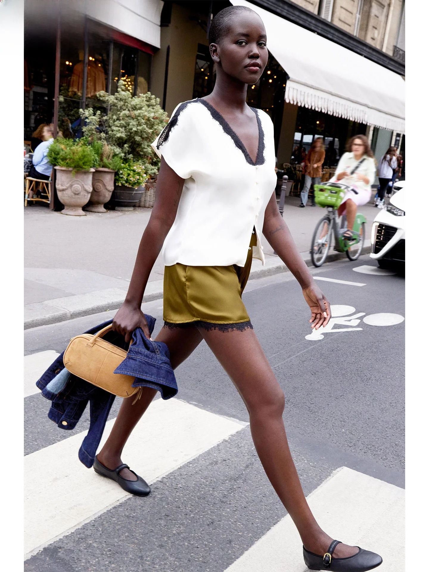 

ZAPRHA 2025 Осенняя новинка Sle Color Blo с рюшами и отделкой из шелкового атласа Feel V Ne ort Sve Блузка Топ женская свободная посадка irt