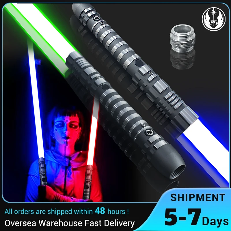 

PHS Lightsabers Ghost Saber Rechargeable Metal Hilt and 3 Mode Sound Force FX Duel Light Saber for Adults Cosplay Kids Toys