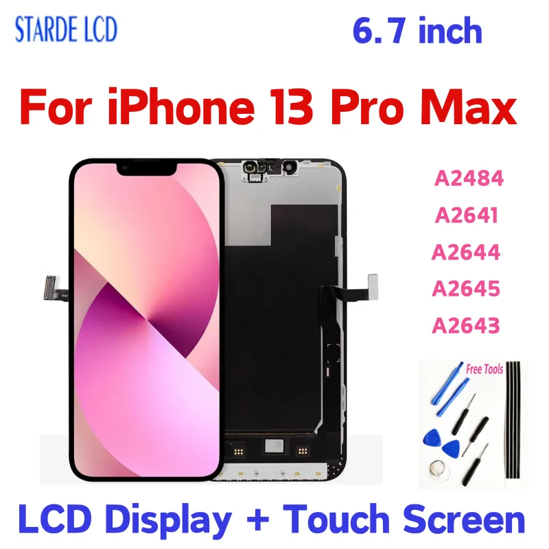 

6.7 " For iPhone 13 Pro Max LCD Display Touch Screen Digitizer Assembly A2484 A2641 A2644 A2645 A2643 Replacement LCD