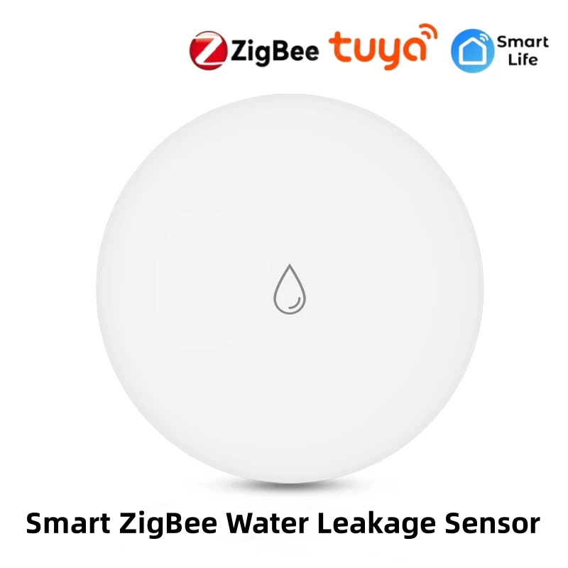 Tuya ZigBee Water Immersion Sensor Smart Home Automation Water Leakage Alarm Detector Smart Life APP Remote Monitoring