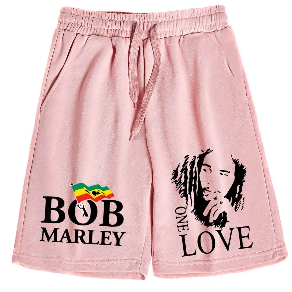 2024 Bob Marley Short Pants Cotton Trousers Man Woman Summer Beach Pants