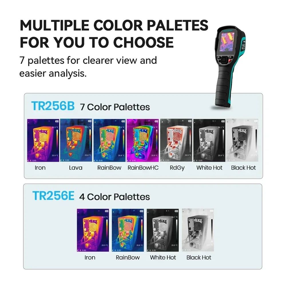 Mileseey Thermal Camera TR256E IR 256*192 Resolution Visual Light 25HZ 13 Languages Thermal Imager