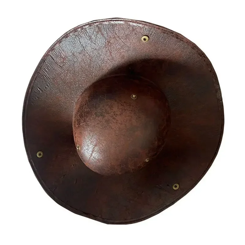 Vintage-Piraten-Tricorn-Mütze aus Kunstleder – Cosplay-Mütze im Used-Look für Männer und Frauen, perfekt für Maskerade-Partys