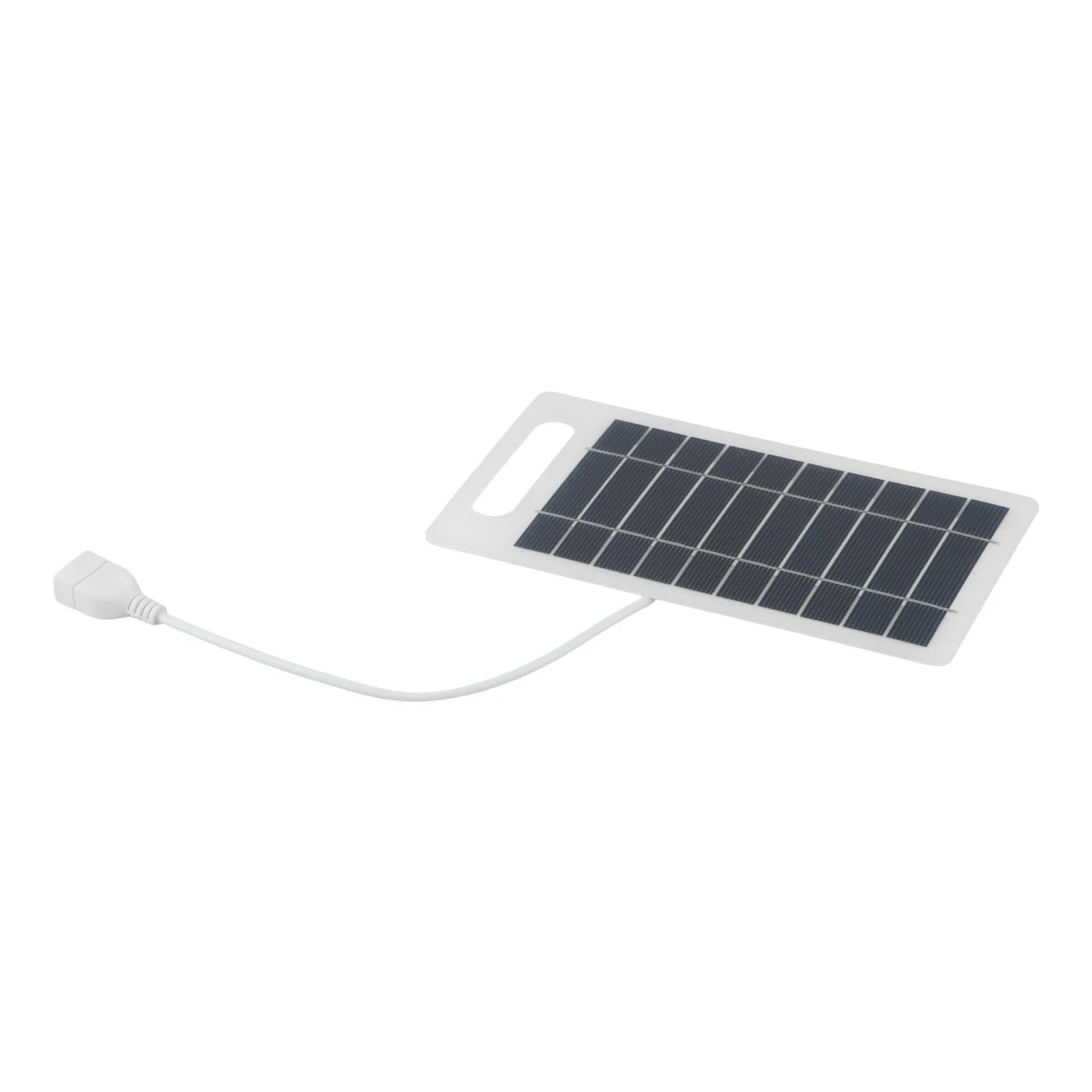 Black White Portable Solar Panel Camping Charging Portable Solar Panel Output Port Polysilicon Long Power Cord