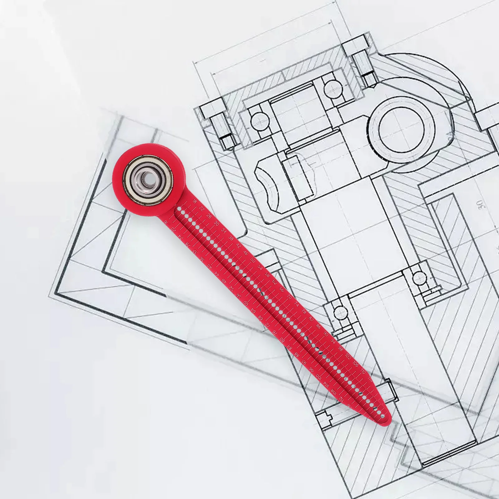 Circular Drafting Compass Aluminum Alloy Portable Precision Drawing Tool For Engineering Carpentry Geometry Multifunctional