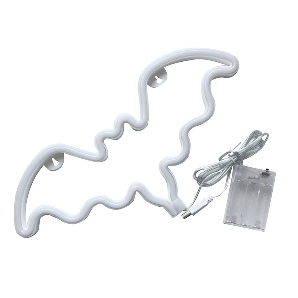 1 pz Halloween Led Bat Neon Alimentato tramite USB Decorativo Risparmio Bat Light Party Bar Halloween Decor Light