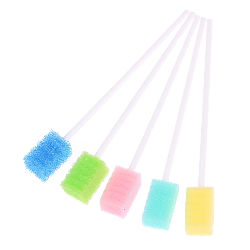 10Pcs Tooth Cleaning Mouth Dental Disposable Teeth Clean Oral Care Sponge Swab Little Sponge Brush