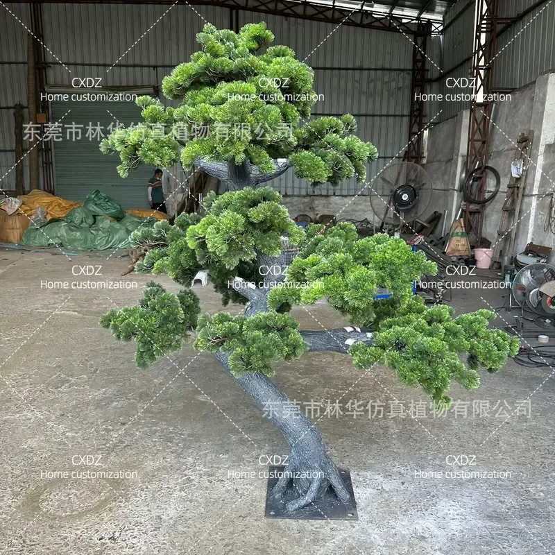 Simulated welcome pine, floral soft decoration zen landscaping interior decoration hotel landscape simulation pine tree fake