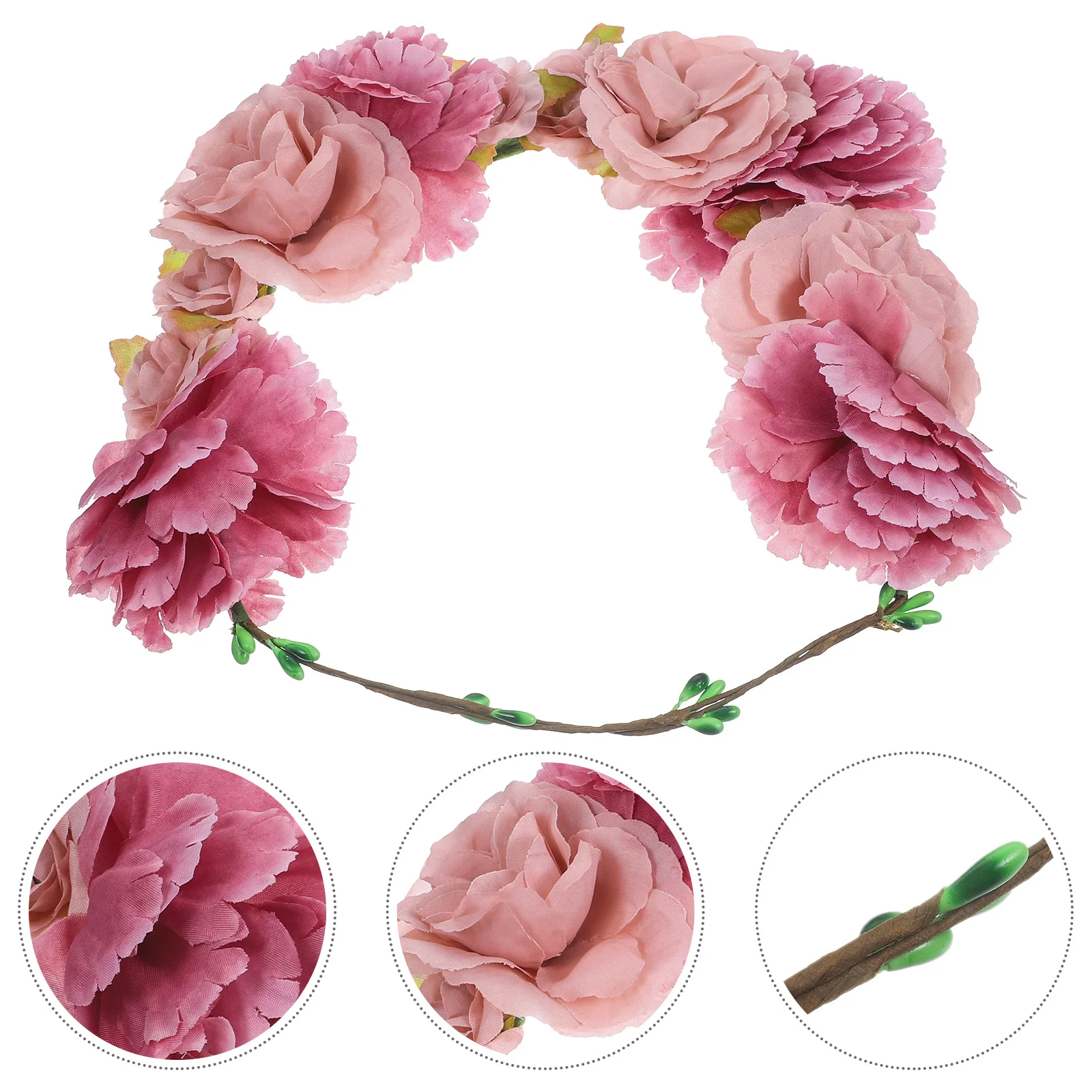 

Simple Flower Headband Wreath Floral Garland Crown for Wedding Festival Party Photography Use Flower Wreath Floral Garland Crown