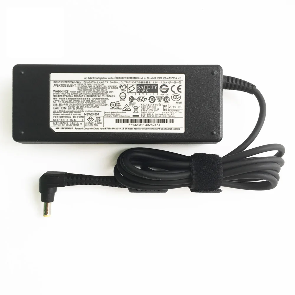 Adaptador de corriente Ac 15,6 v 7.05a para ordenador portátil, cargador para Panasonic cf-aa5713a, cf-31, cf53, CF-AA5713AM Toughbook, CF-AA5713A, CF31, CF52, M1, M2