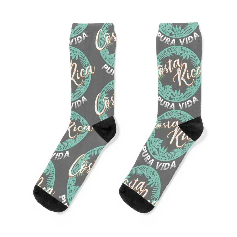 

Costa Rica Pura Vida Beach,Travel Costa Rica Pura Vida Socks Run hip hop Sports Socks Men Women's