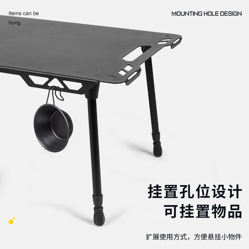 Outdoor Camping Tactical Aluminium Alloy Table Portable Liftable Anti-corrosion And Anti-rust Folding Picnic Table