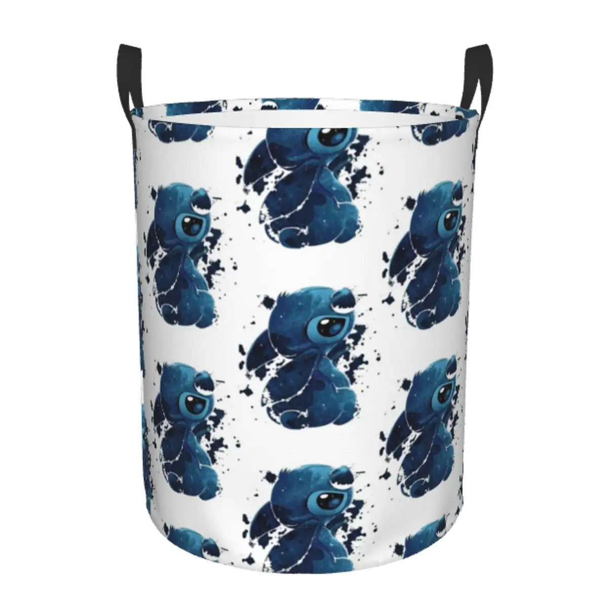 Breathable Round Laundry Hamper Stitch Single-Layer Dirty Clothes Basket with Easy-Care Fabric for Home Organization