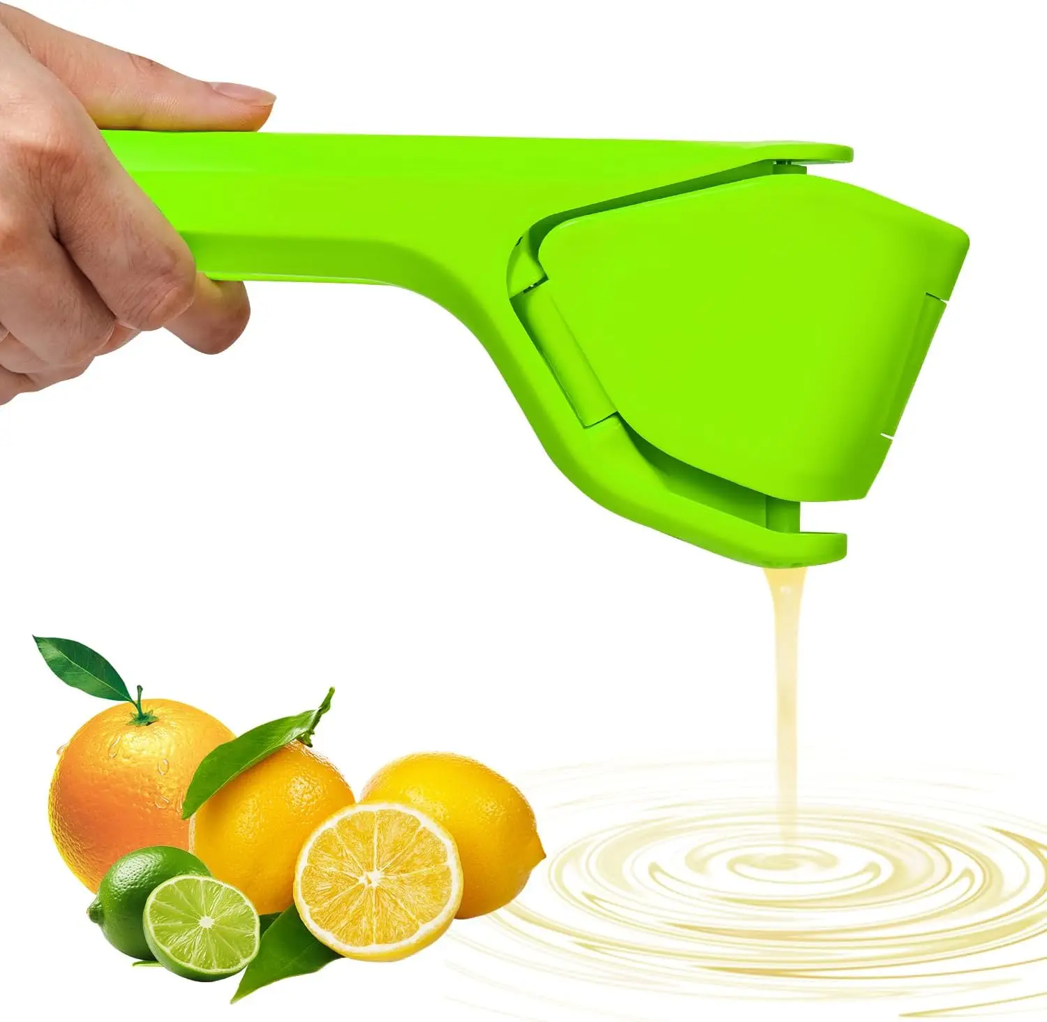 

Manual Lemon Squeezer, Easy to Use & Dishwasher Safe, Citrus Juicer for Lemons, Limes, Oranges, Green