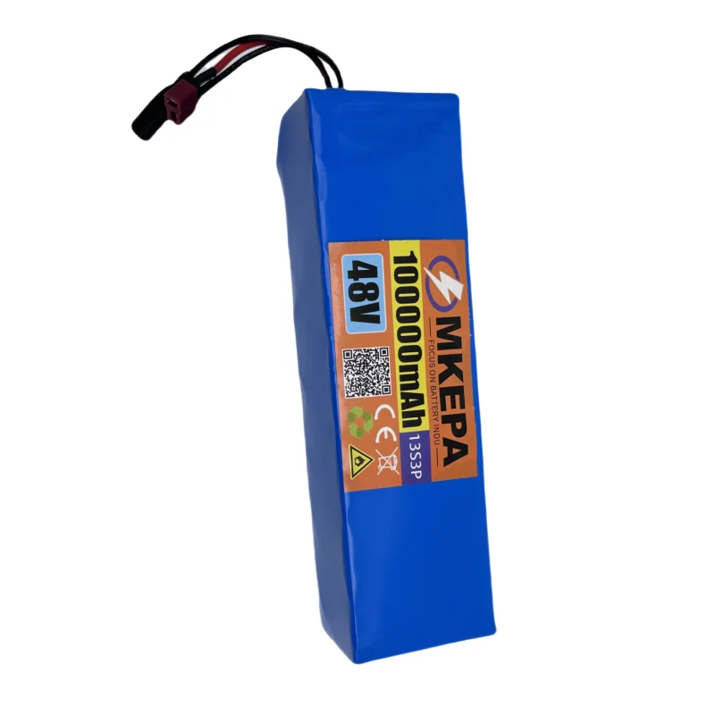 13S3P 48V 100000mAh 100Ah lithium-ion battery pack with 1000W BMS, suitable for 54.6V electric bicycles, scooters, and chargers