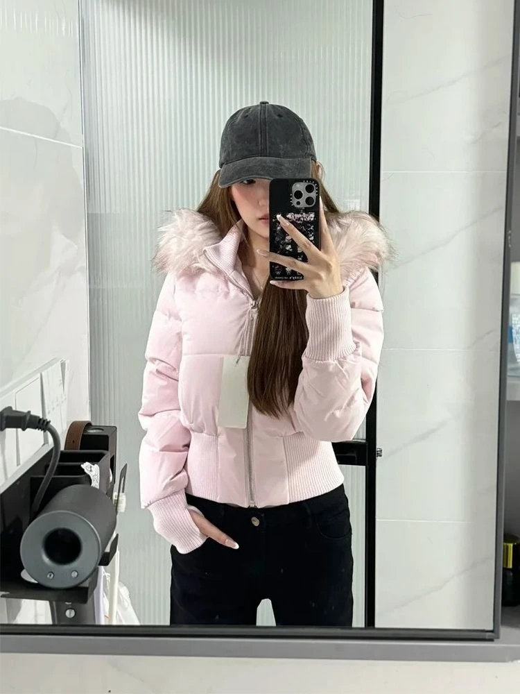 Y2K американское винтажное пальто с длинным рукавом, куртка с воротником из искусственного меха, женская повседневная субкультура, однотонное пальто в стиле панк, уличная одежда, осень