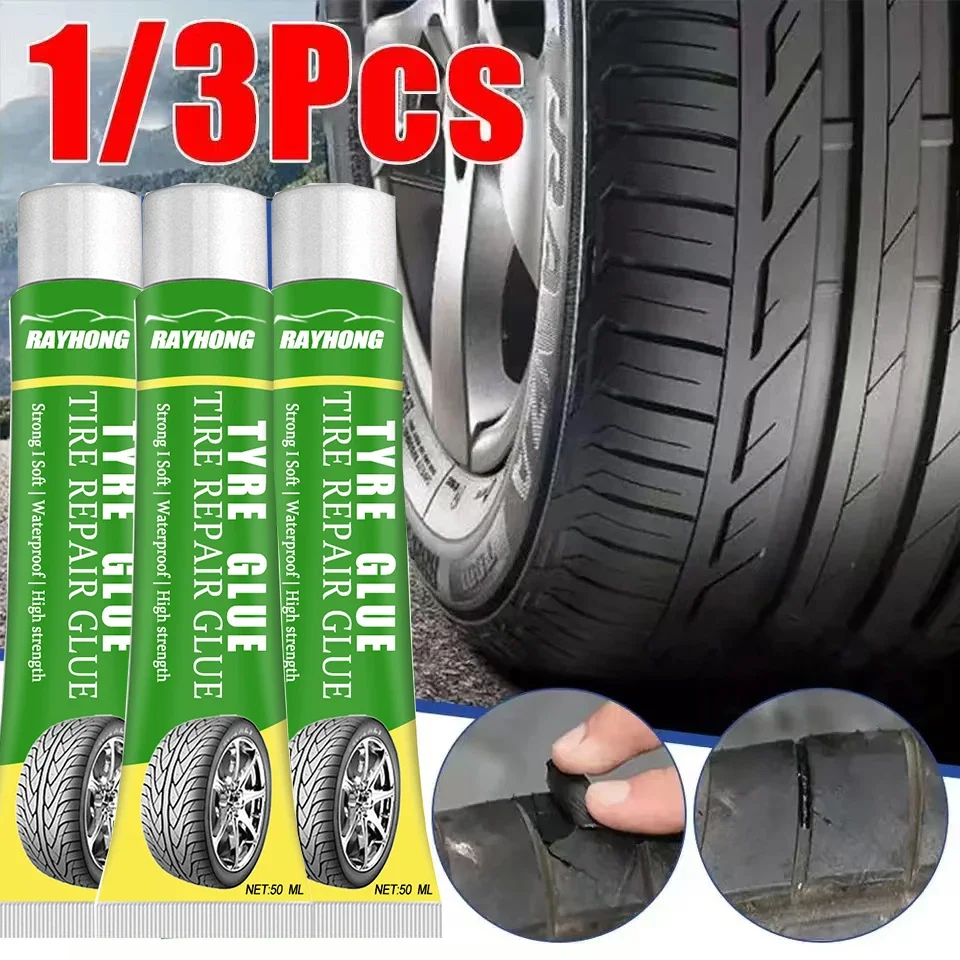 Black Tyre Repair Instant Liquid Strong Rubber Glues Wear-resistant Rubber Non-corrosive Adhesive Glue Car Instant Strong Tools