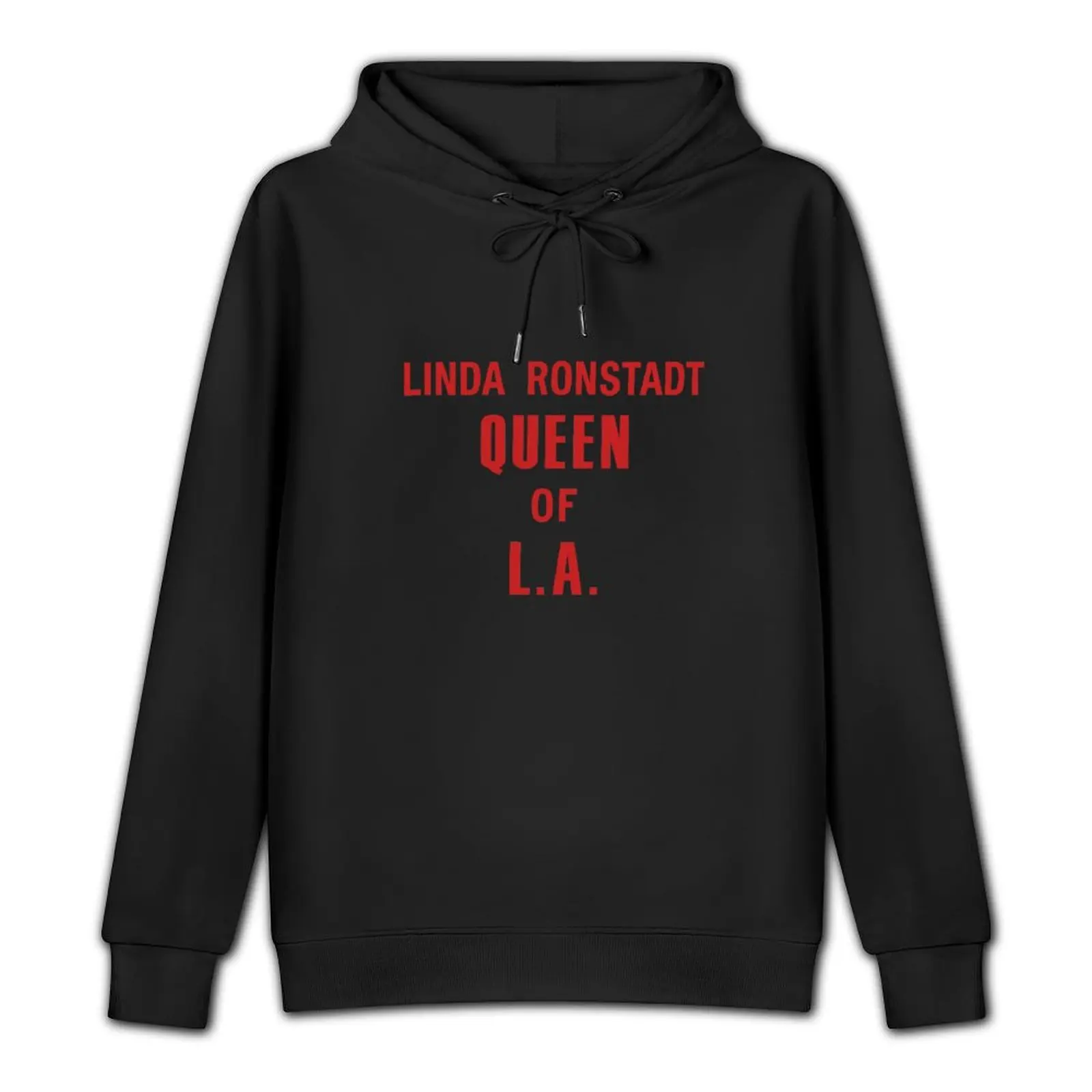 Linda Ronstadt Queen of L.A - Laurel Canyon, Jagger, 1970's folk & rock - red print Pullover Hoodie men clothing autumn hoodie