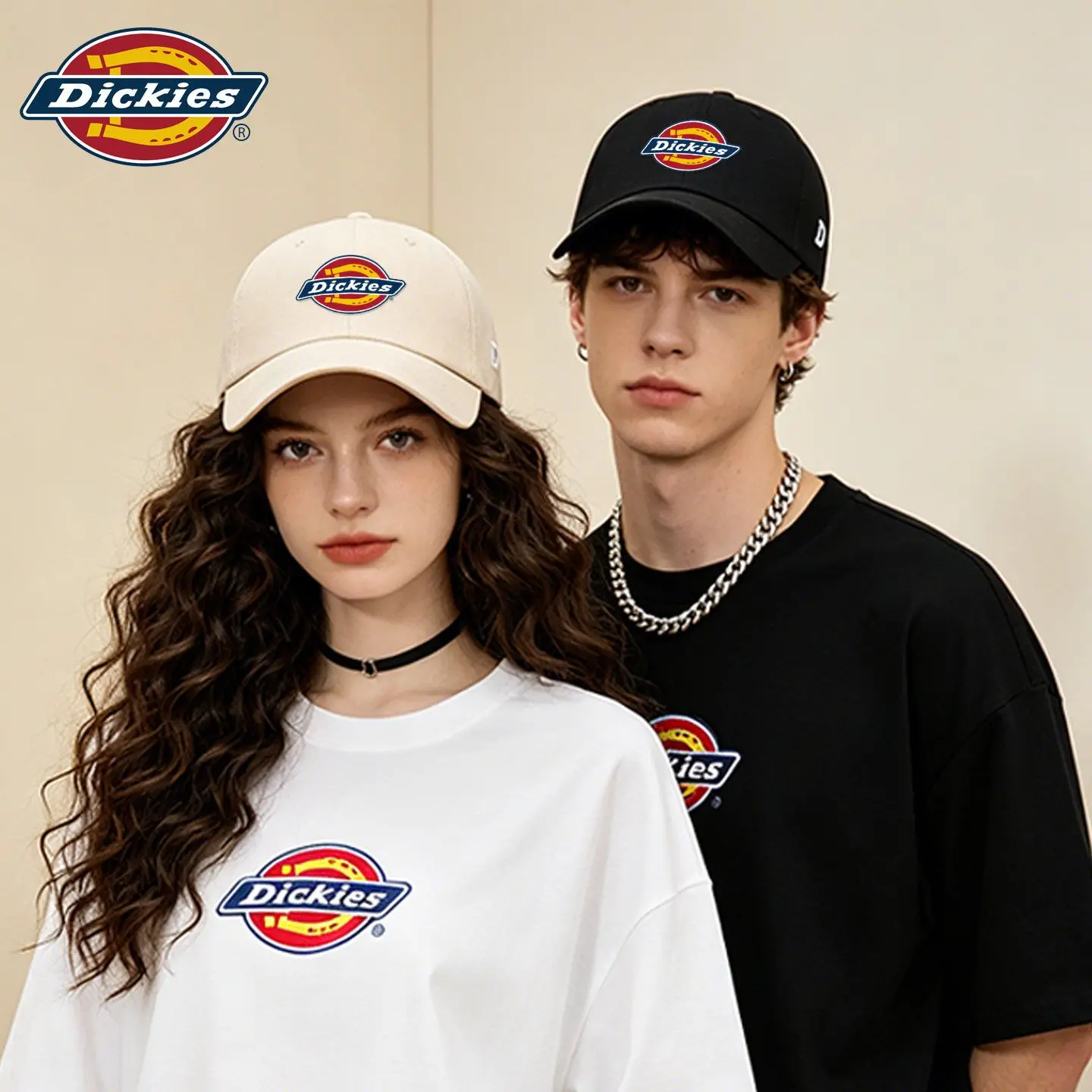 Dickies Fashion Sport American Retro Casual Baseball Cap, Embroidered Unisex Dad Hat for Men Women