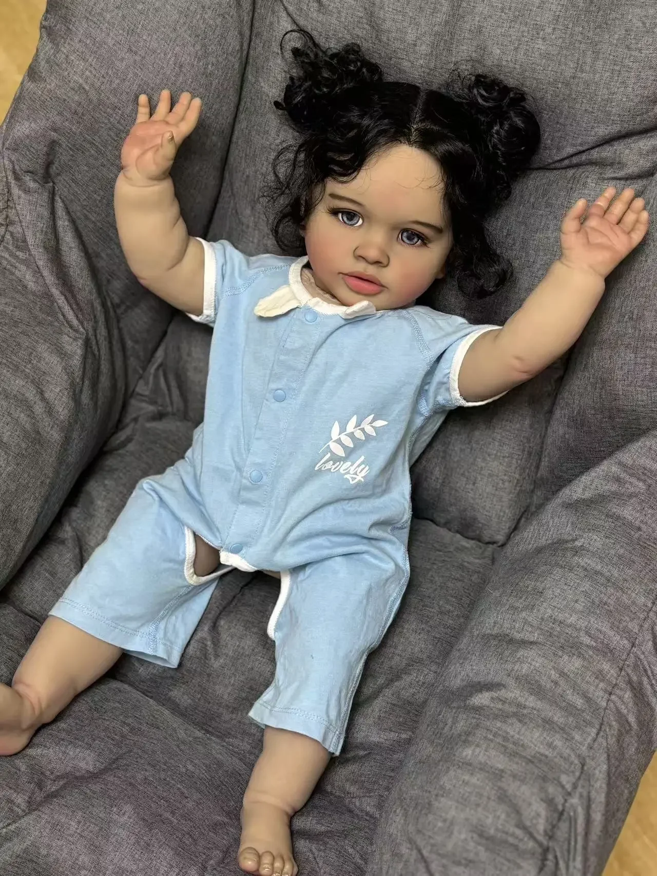 EGO Customized Limited Supply 68cm Reborn Baby Pippa With Hand-Rooted Hair Already Finished Doll Christmas Gift