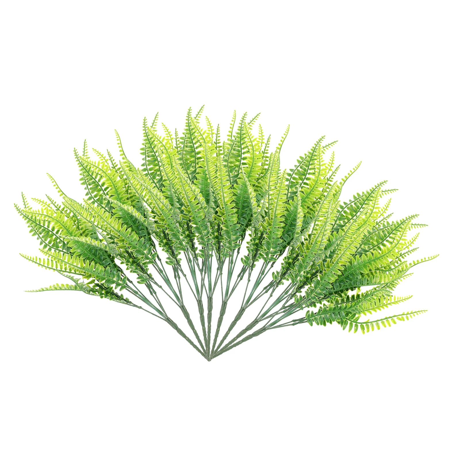 

8pcs Simulated Green Leaf Grass Artificial Leaves Uv Resistant Weatherproof Decor For Indoor Outdoor Wedding Garden