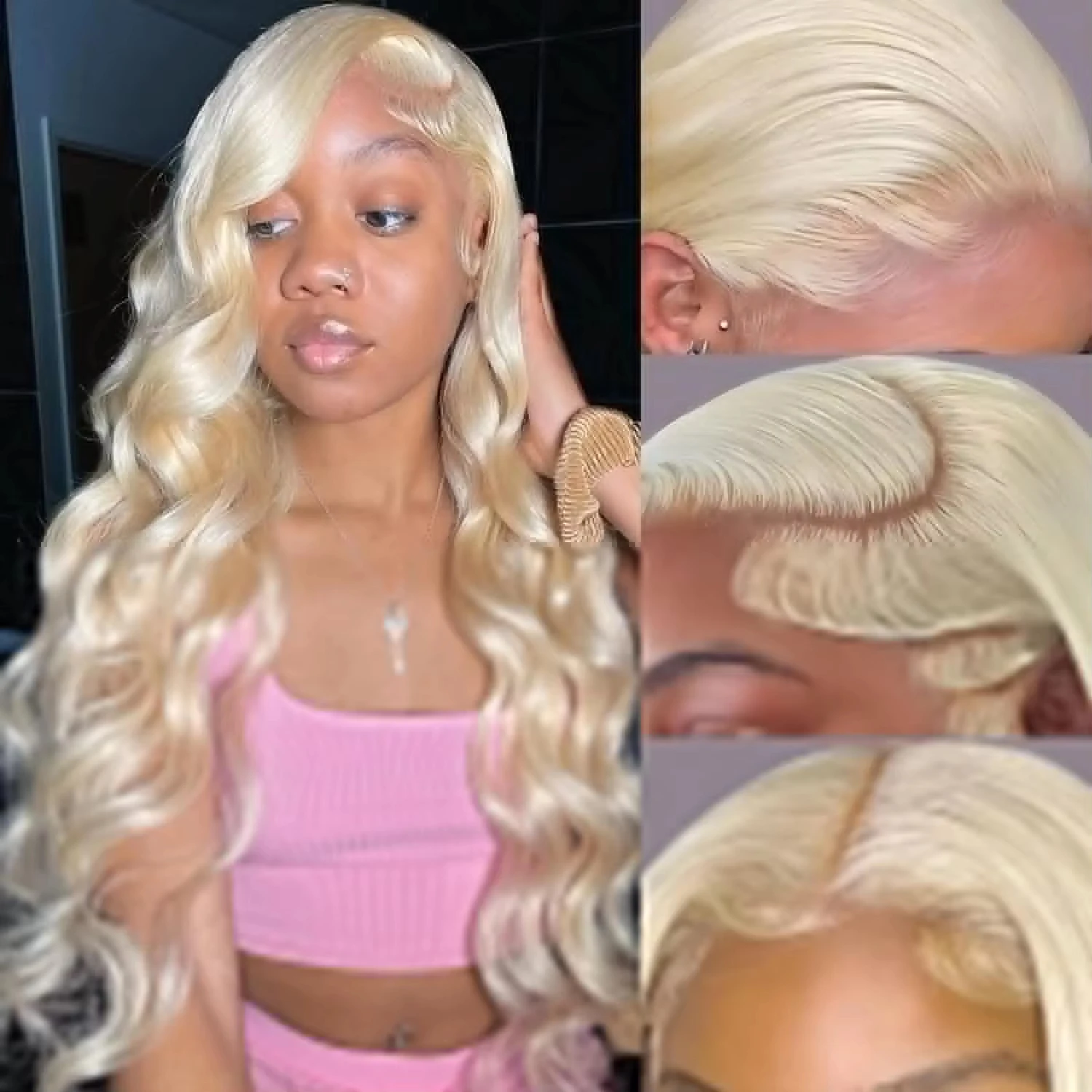 613 Blonde Lace Front Wig Human Hair Body Wave 13X6 Hd Lace Frontal Wig 13X4 Lace Front Human Hair Wig Hd Lace Wig For Women